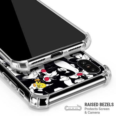 Looney Tunes Sylvester and Tweety Super Sized iPhone XS Max Clear Case
